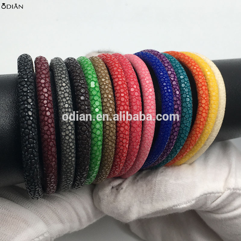Wholesales Top Quality 4mm 5mm 6mm 100% Thailand Genuine Round Stingray Leather Cord