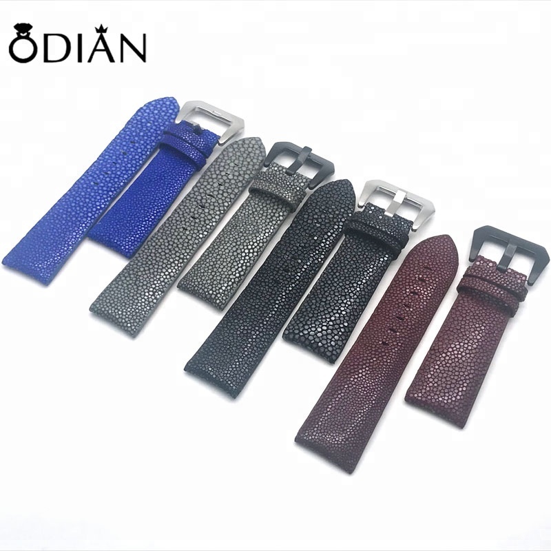 Hot selling apple watch band strap with stingray leather
