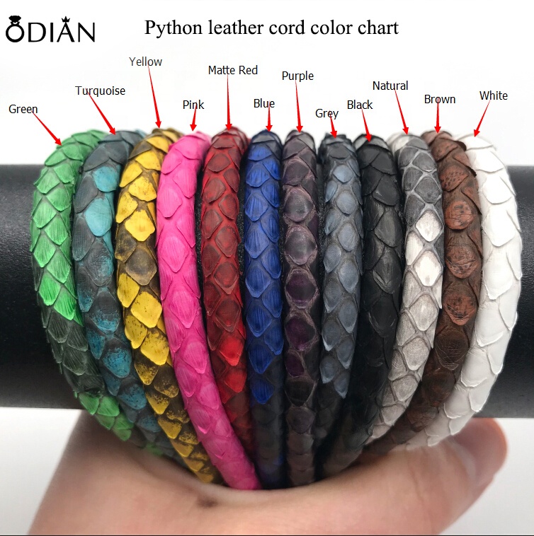 Wholesales Top Quality 4mm 5mm 6mm Braided Leather Cord stingray leather cord python leather cord For Bracelet