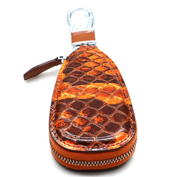 Luxury Handmade Python Bag,genuine Python leather clutch key Bag