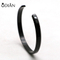 wholesale custom stainless steel fashion jewelry smooth simple opened cuff blank bracelet bangle for women