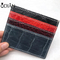 Wholesale custom embossed crocodile leather credit card holder wallet business card holders