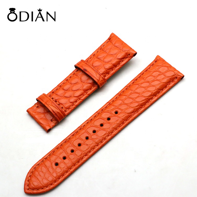 18 19 20 21 22mm Genuine Alligator Leather Wristwatch Strap Crocodile,butterfly clasp watch band,A favorite holiday gift