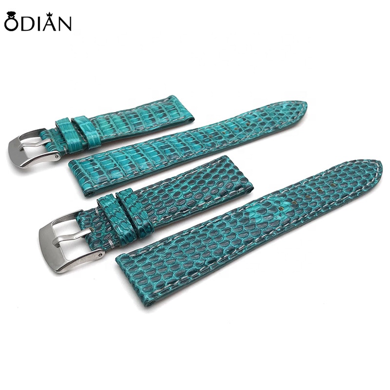 Odian Jewelry Handmade Genuine Lizard Leather 18mm/20mm/22mm/24mm Watch Strap band
