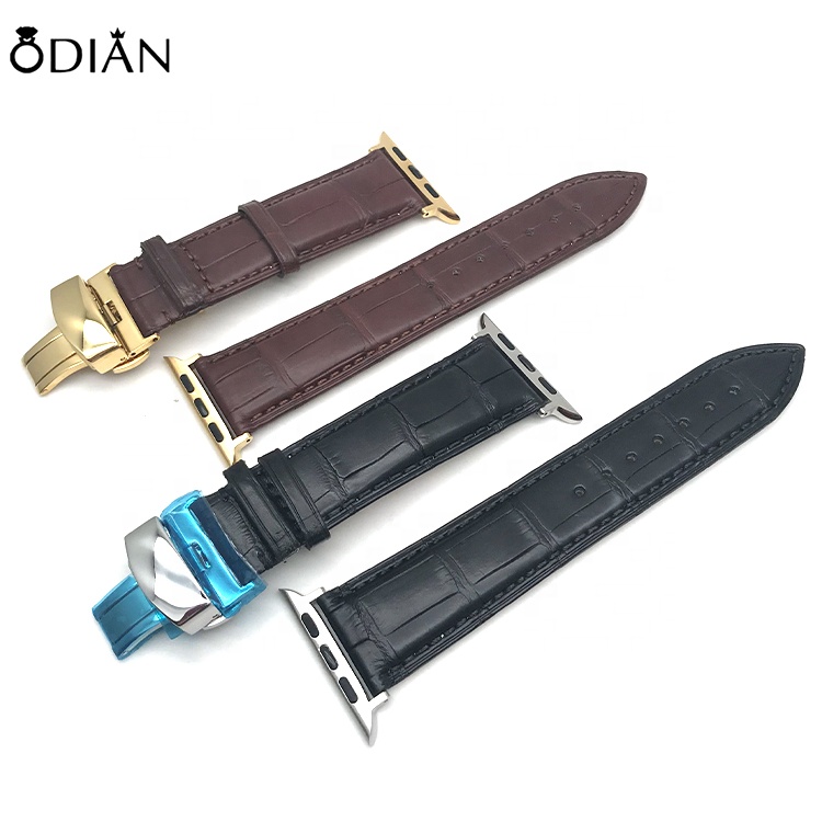 Genuine Crocodile Alligator Leather Strap Band For Apples Watch 38 42mm Replacement Watch Band Leather Loop