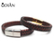 2020 trendy men's stainless steel genuine leather bracelet ,Customize your bracelet to the size you need