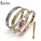 Cheap and reasonable women decoration OEM Charm rose gold metal stainless steel bracelet