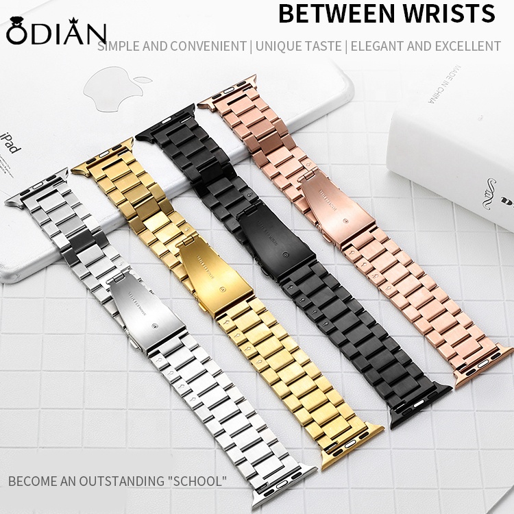 Odian Jewelry 18mm 20mm 22mm Milanese Stainless Steel Watch Band Wrist Watchband CNC setting zricon cz stone strap watches