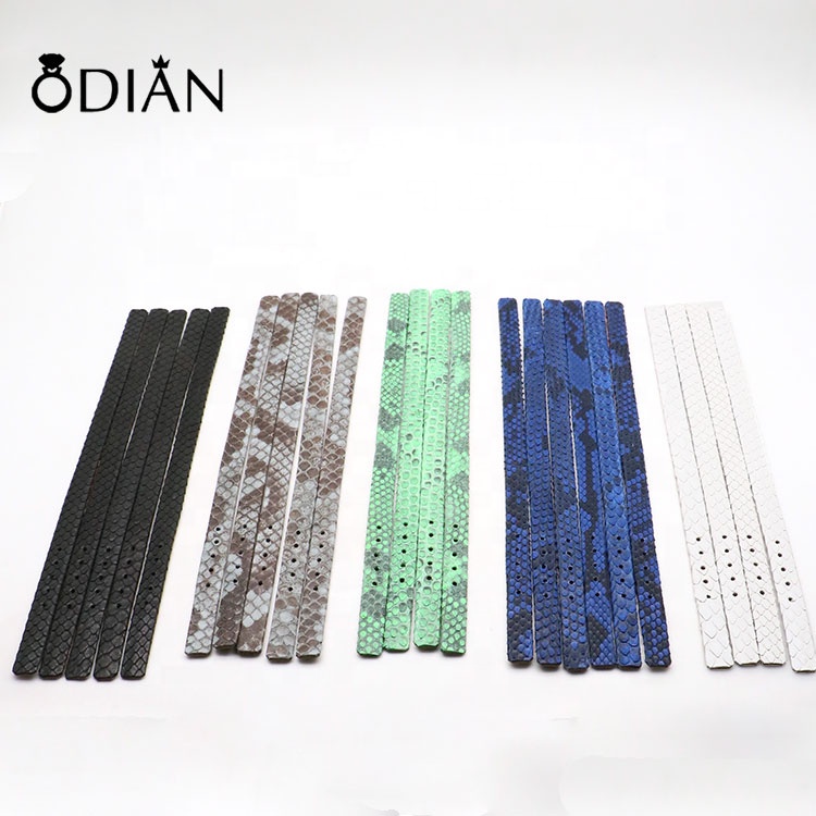 Fashion Stingray Flat Leather Cord python skin Bracelets Leather Cord Leather rope in various colors