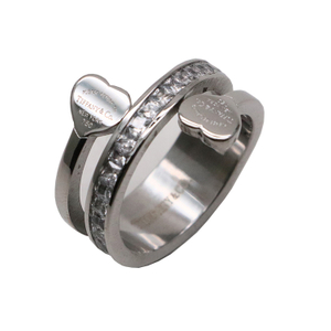 High quality stainless steel zircon hollow finger ring, Inlaid stone ring, size can be customized