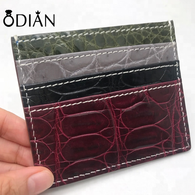 Luxury leather Card case and accessories crocodile leather skin card holder