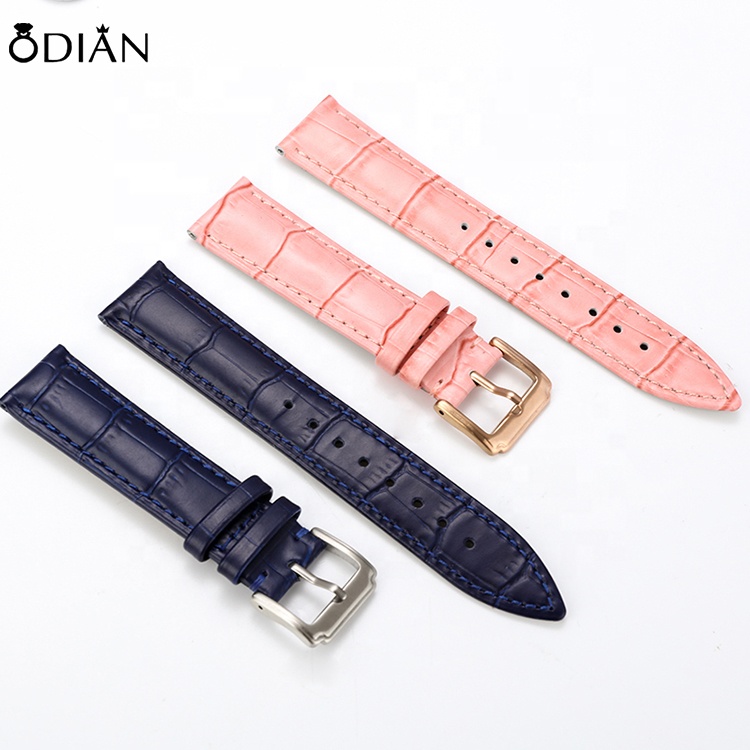 High-grade crocodile embossed calf cow leather watch belt 18/19/20/21/22/24mm with the package
