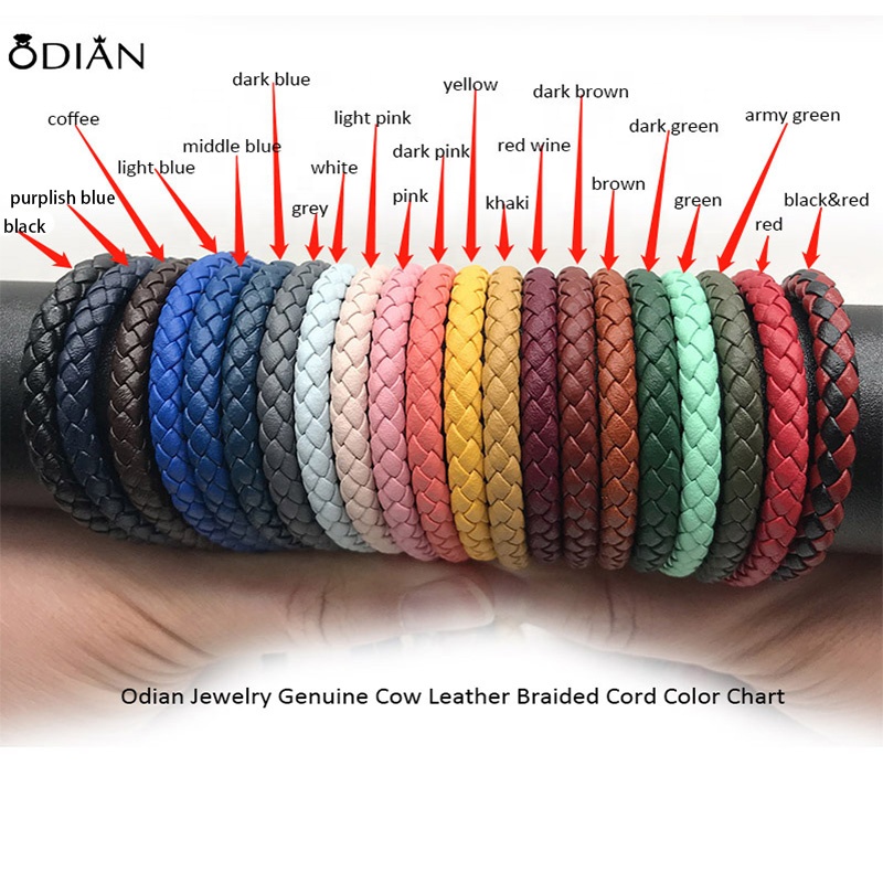 Odian Jewelry Wholesales Top Quality 4mm 5mm 6mm 100% Thailand Genuine Round Stingray python Leather Cord