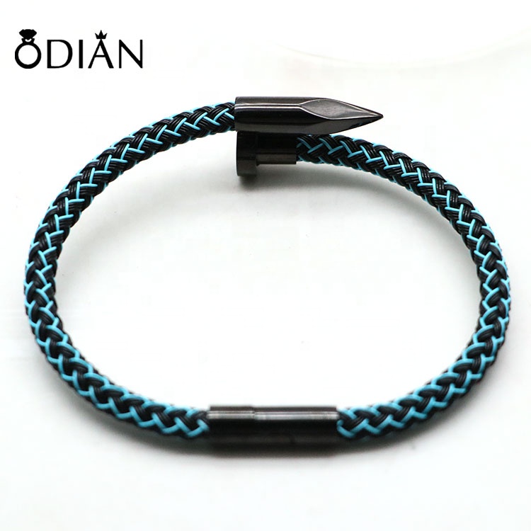 Fashion 316L stainless steel Jewelry for women men Couple Stainless steel braided rope Bracelets