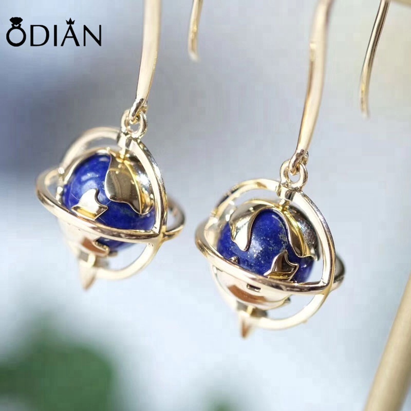 wholesales Blue star stainless steel K gold earring 2018 christmas ornaments metal
