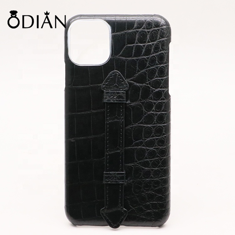 Hot Sales Wholesale Embossed Crocodile Pattern Cell Phone Case Genuine Leather Cover for Mobile Phone