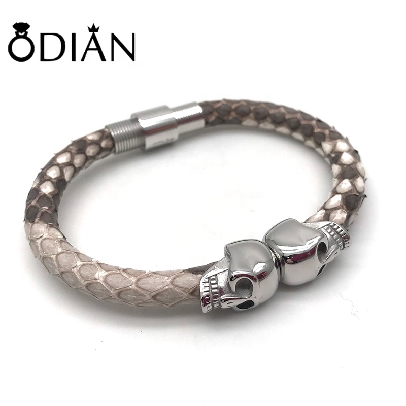 Odian Jewelry hot selling wholesale Fashion Men Jewelry Skull multi color skull bead bracelet