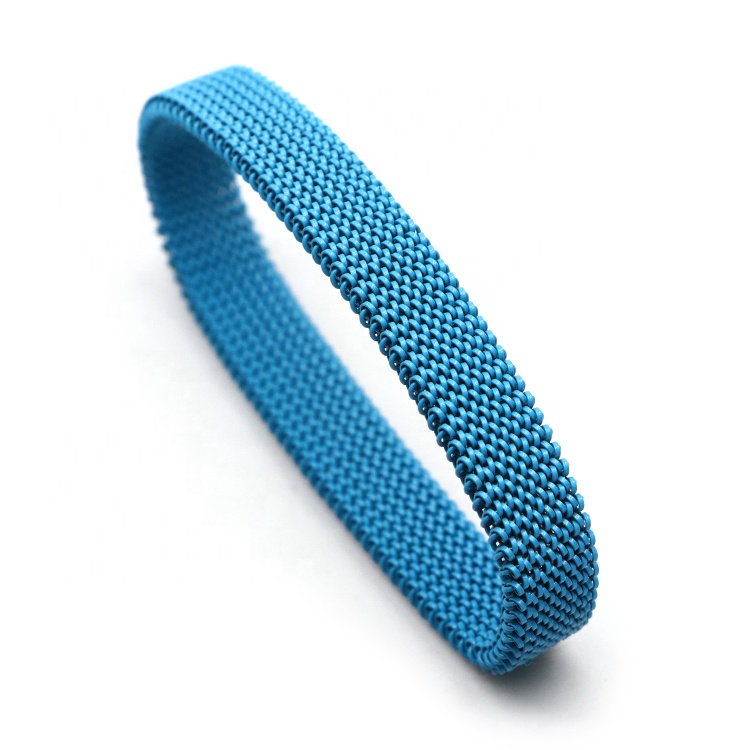 Stainless steel color mesh bracelet, elastic material, no deformation, arbitrary length choice