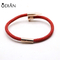 Odian Jewelry Findings Colorful Green Red Blue 316l Stainless Steel Wire Braided Rope 6mm Leather Cord for Bracelets Bangle