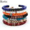 Odian Jewelry CORAL WIDE STOPPER bracelet selected semi-precious stones hematite beads bracelet