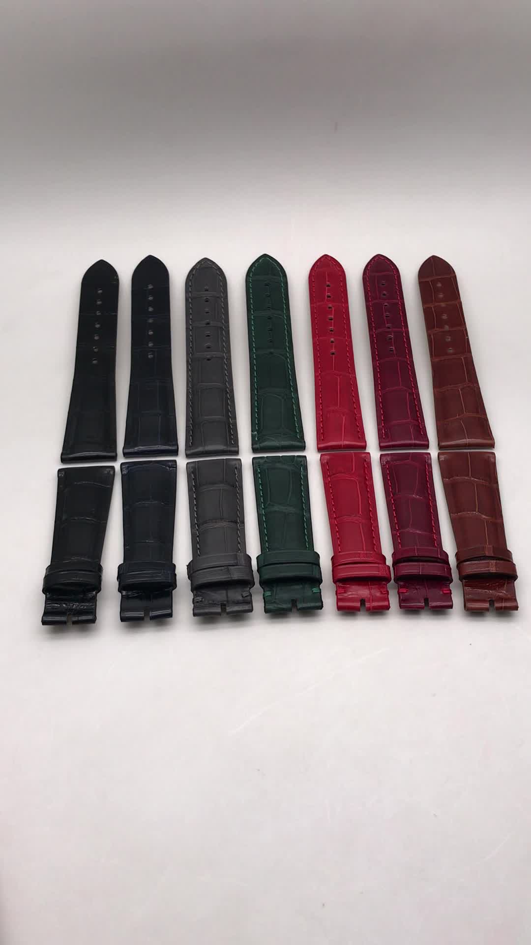 Odian Jewelry Leather Material watch straps genuine leather alligator crocodile replacment watch bands