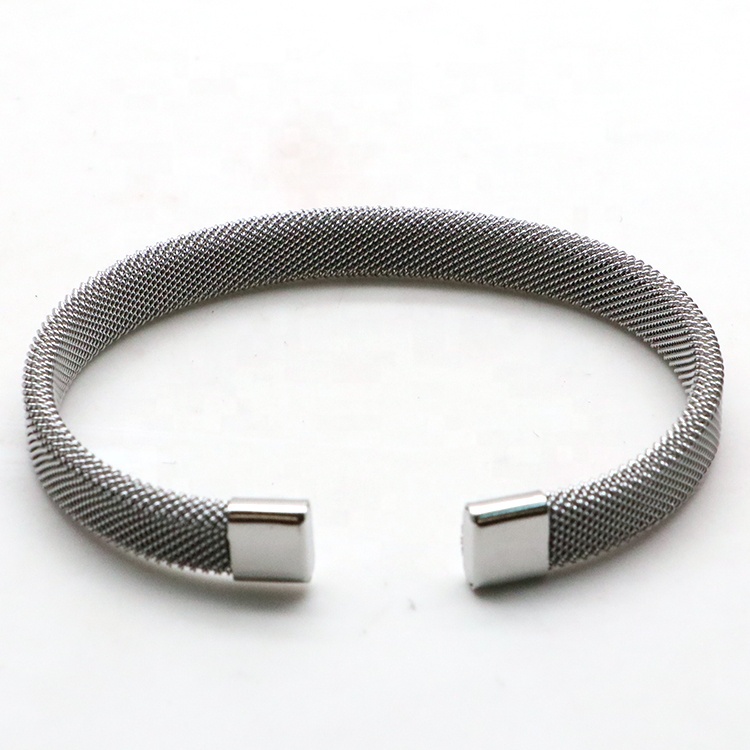 High quality mesh stainless steel bracelets, cuff bracelets, electroplating optional color