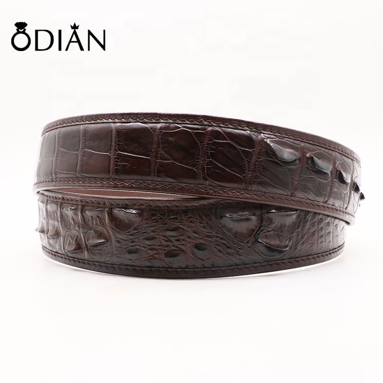Custom production real exotic luxury men genuine crocodile skin leather belt