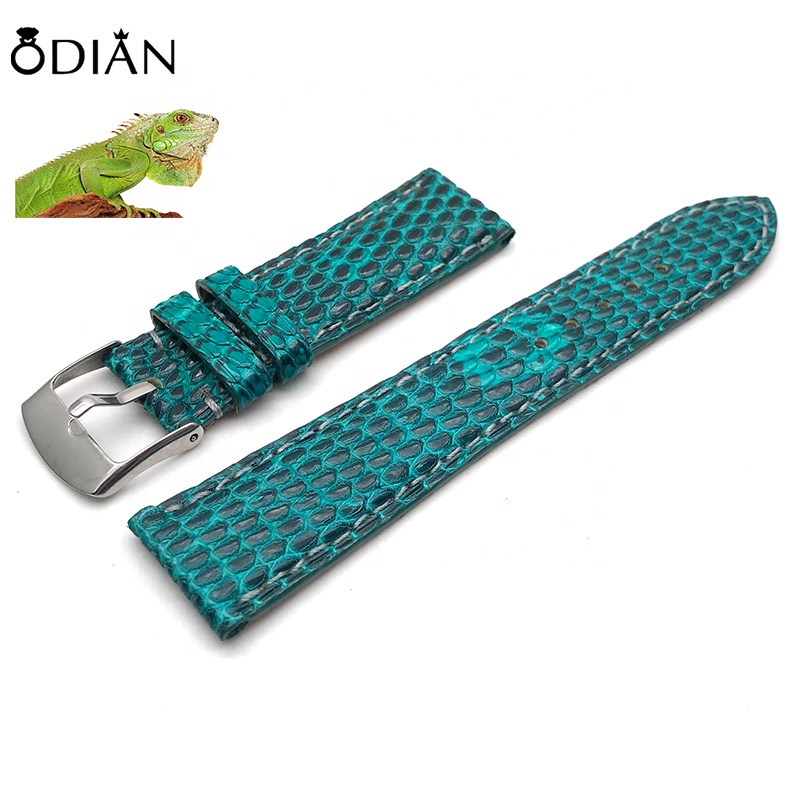 Odian jewelry accept the custom logo pure lizard leather with butterfly buckle, for women watch's spare parts