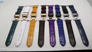 Crocodile Leather Wristband for Apple Watch 2 and 1 Colorful Watch Band Genuine Leather 38/40/44 mm the Fashion watch belt