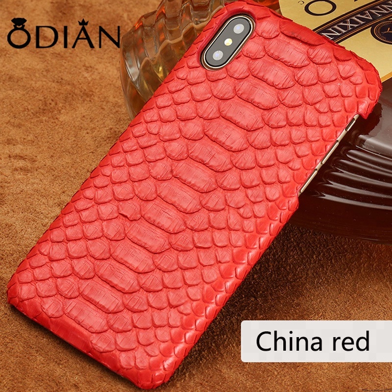 Luxury phone case and accessories python leather skin magnetic phone case