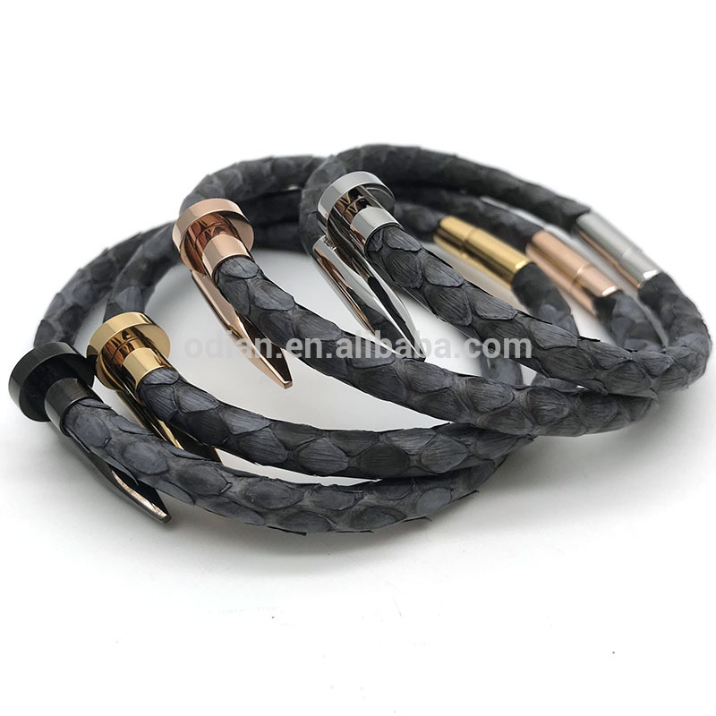 Luxury Watch Accessories Exclusive Design Exotic Handmade Python Bracelets Woman And Man