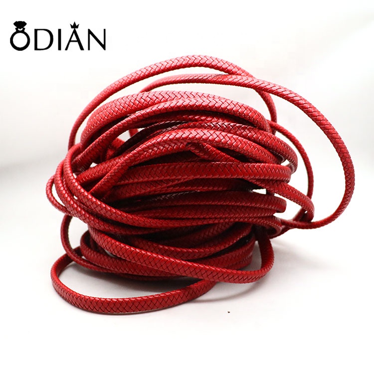Genuine Full Grain Cow Skin rope Leather Cord for 6mm All Colors