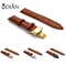 Fashionable cowhide Crocodile stripe Leather Watch Band For Apple Watch Stainless steel bows open and close custom color