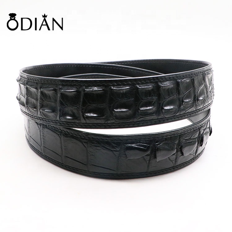 High End Luxury Genuine Crocodile Leather Belts for Men Stainless steel belt buckle laser LOGO can be customized