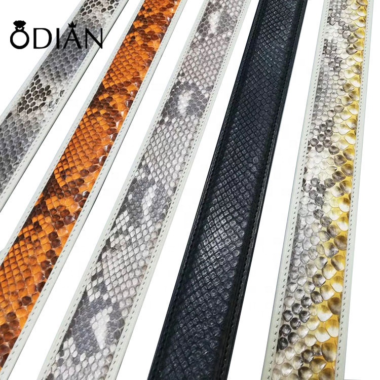 Handmade real python leather belts, a variety of belt buckles to choose from, luxury leather belts