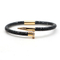 Luxury quality stingray python skin leather bracelet for different colours stainless steel nail bracelet for men women