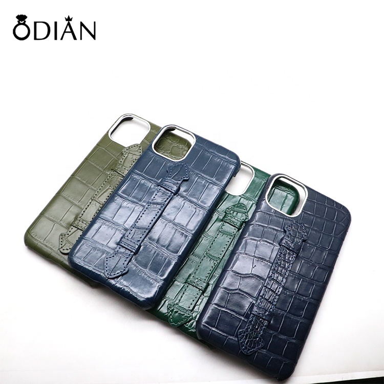 Real crocodile skin phone case, customizable logo color, the first choice for gifts