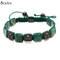 New Luxury Design Handmade Bracelets Jewelry Natural Stones 8mm and 10mm square Beads Bracelet for man beads bracelet