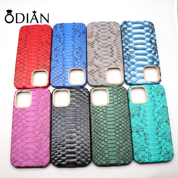 Luxury real python skin leather phone case snake skin leather mobile phone cover cases for iPhone 11/12 por max