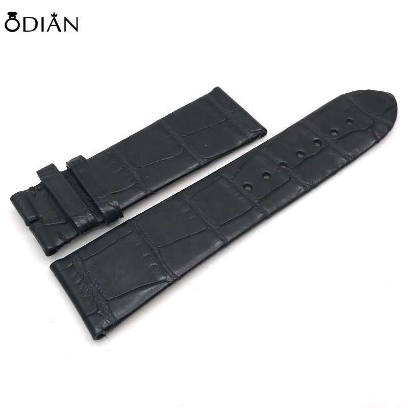 Odian Jewelry genuine alligator leather watch strap band leather
