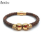 Odian Jewelry Luxury Python Snake skin Bracelets For Men northskull bracelet for man