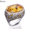 Alibaba latest design 925 silver ring with purple stone, fancy stone rings for women jewelry