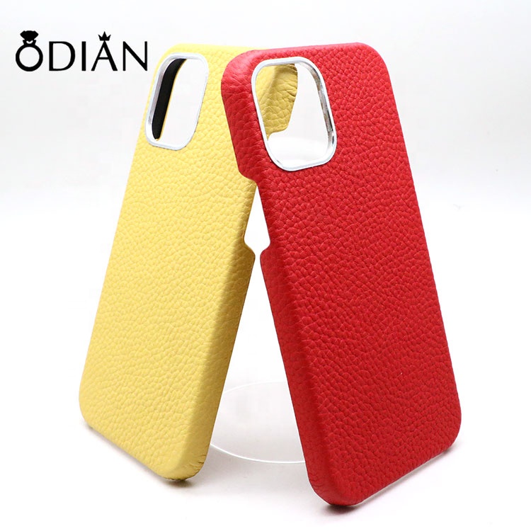 New Arrival Luxury Genuine Leather Mobile Phone Cover Case With Handle For Iphone 12