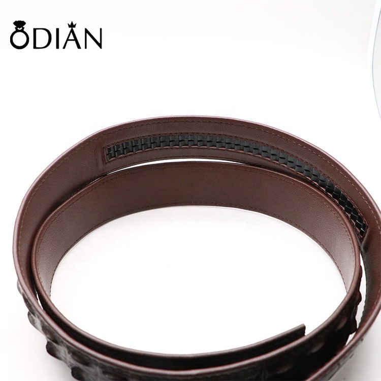 High end luxury genuine crocodile leather belts for men with automatic buckles custom business belt