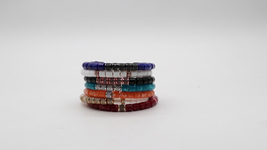 Odian Jewelry CORAL WIDE STOPPER bracelet selected semi-precious stones hematite beads bracelet