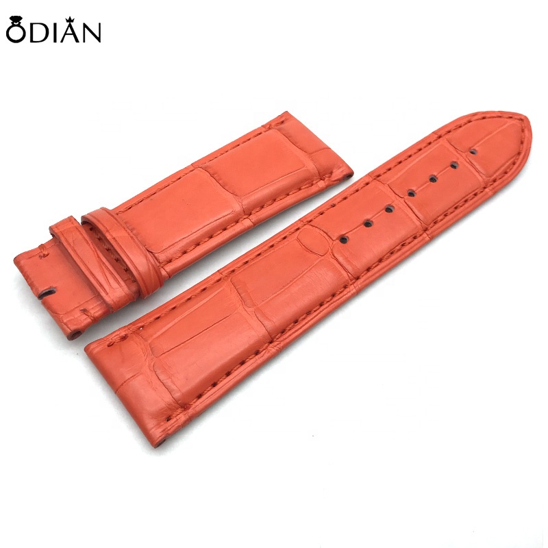 Odian Jewelry Top quality lizard leather watch strap band Leather Material Alligator crocodile leather watch strap