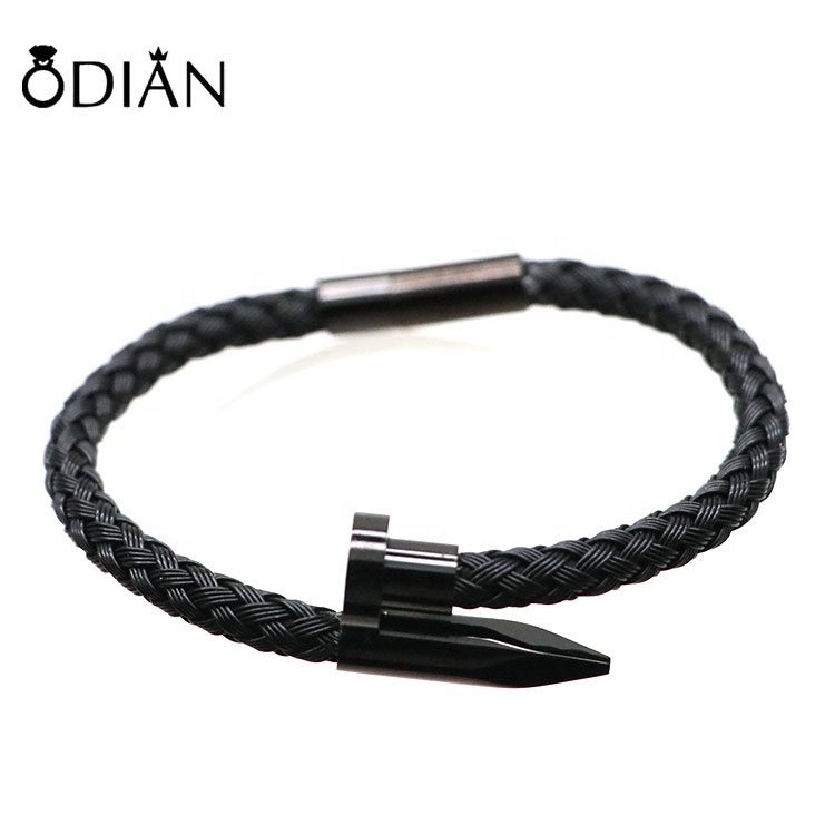 Stainless steel braided rope Bracelets Adjustable Braided Colorful Rope Bracelet for Men Women