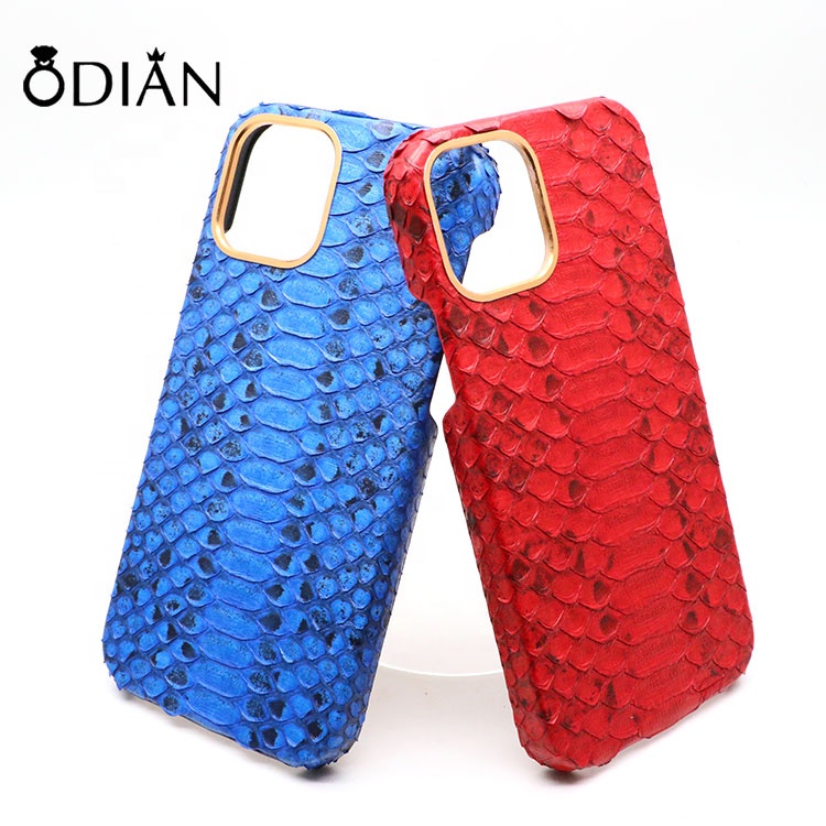 Luxury real python skin leather phone case snake skin leather mobile phone cover cases for iPhone 11/12 por max
