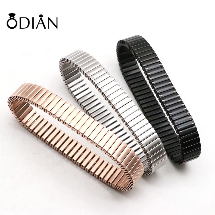 Fashion Elastic stainless steel bangles wristbands bracelet for woman