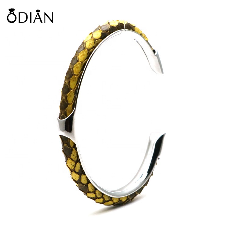 Hot Sale Stainless Steel Python Skin Bracelet For Men and Women ,a variety of color can be chosen
